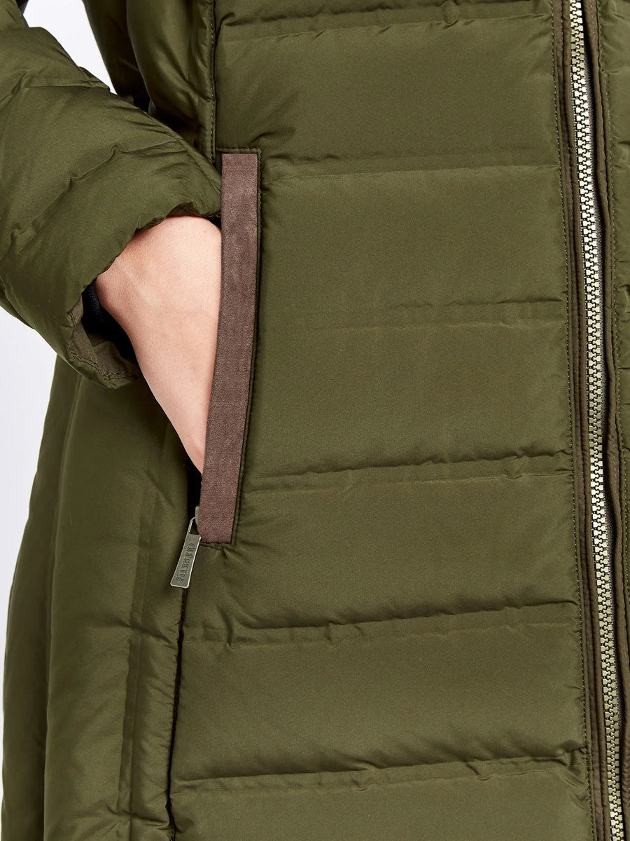 DUBARRY Ballybrophy Long Quilted Jacket - Women's - Olive