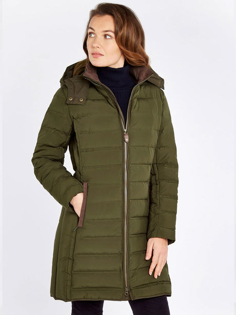 DUBARRY Ballybrophy Long Quilted Jacket - Women's - Olive