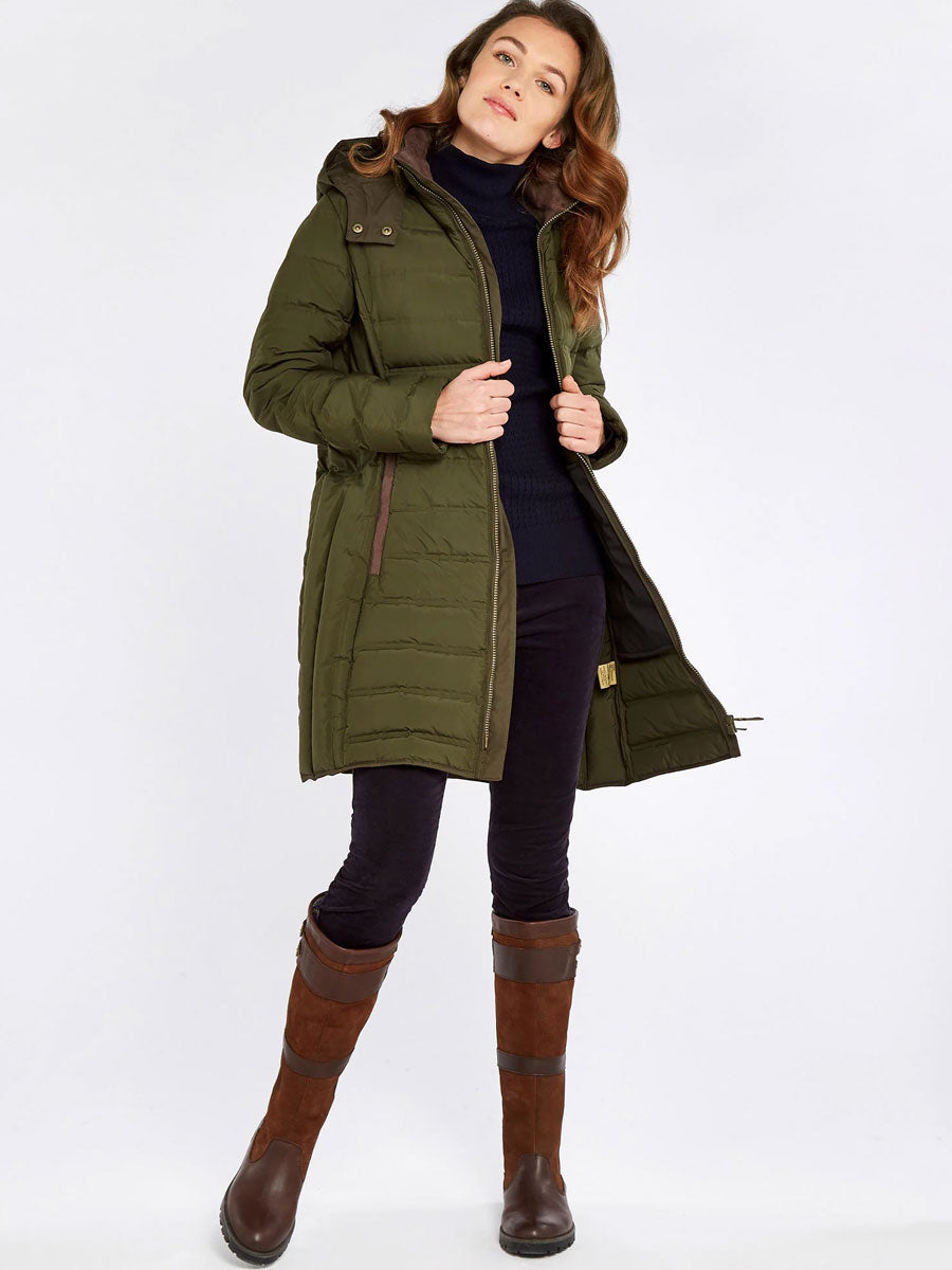 DUBARRY Ballybrophy Long Quilted Jacket - Women's - Olive