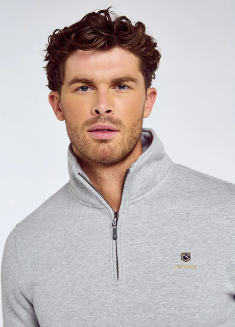 DUBARRY Boyce Zip Neck Sweater - Men’s - Grey Marl