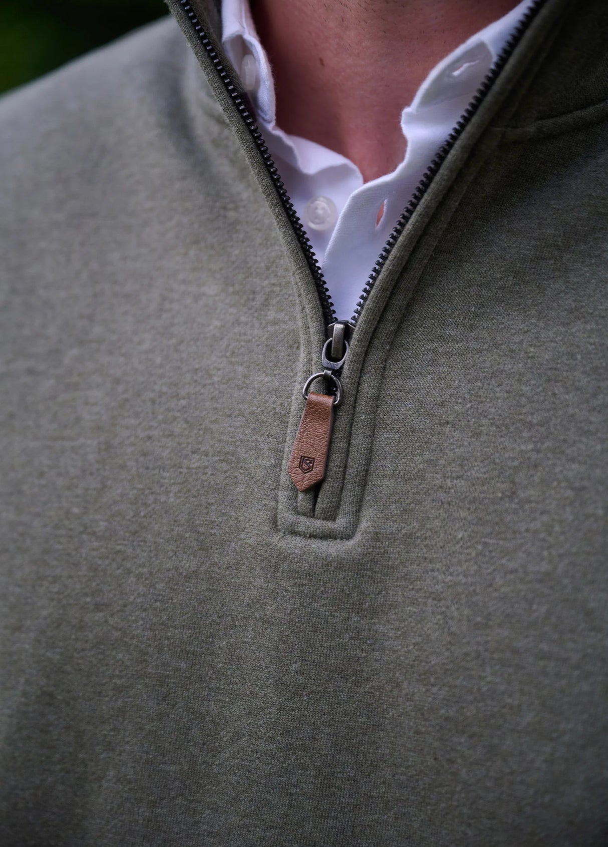 DUBARRY Boyce Zip Neck Sweater - Men’s - Kelp