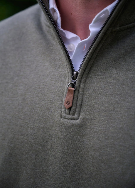 DUBARRY Boyce Zip Neck Sweater - Men’s - Kelp