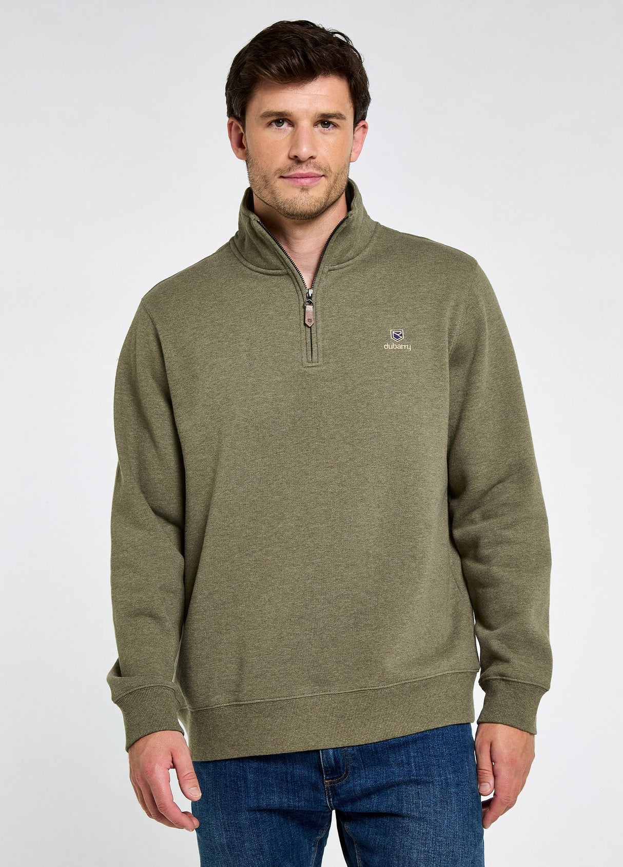 DUBARRY Boyce Zip Neck Sweater - Men’s - Kelp