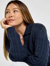 DUBARRY Brownville Cable Knit Jumper - Womens - Navy