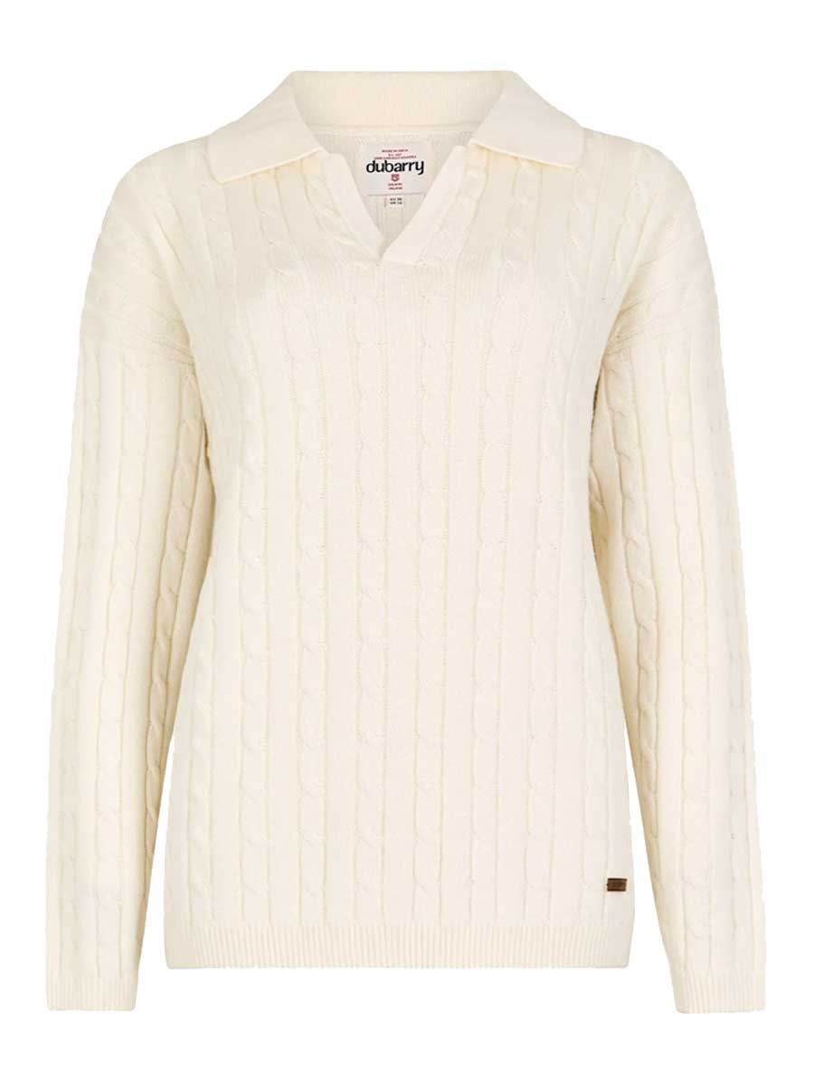 DUBARRY Brownville Cable Knit Jumper - Womens - Oyster
