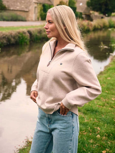 DUBARRY Castlemartyr 1/4 Zip Neck Sweater - Women's - Bone