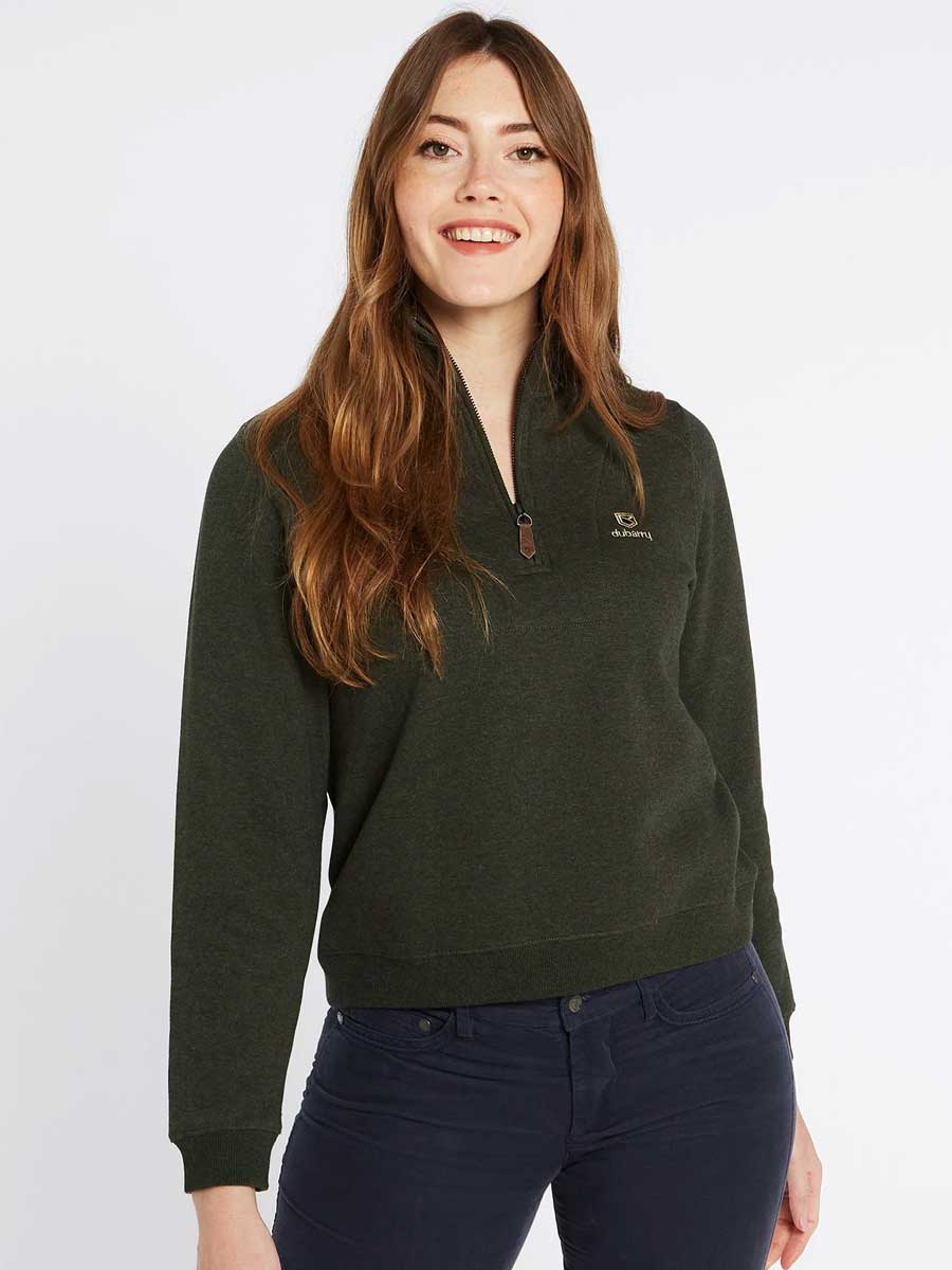 DUBARRY Castlemartyr 1/4 Zip Neck Sweater - Women's - Olive