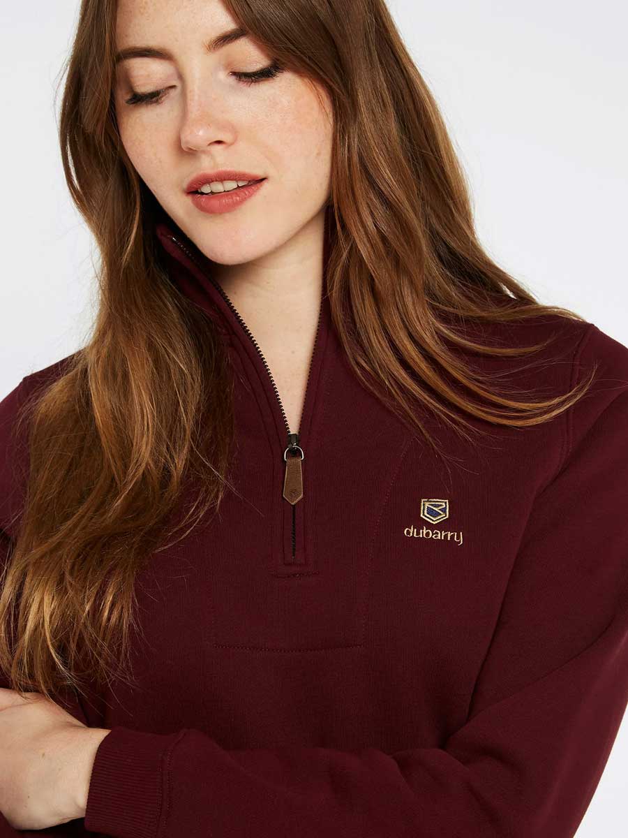 DUBARRY Castlemartyr 1/4 Zip Neck Sweater - Women's - Ox Blood