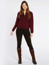 Load image into Gallery viewer, DUBARRY Castlemartyr 1/4 Zip Neck Sweater - Women&#39;s - Ox Blood
