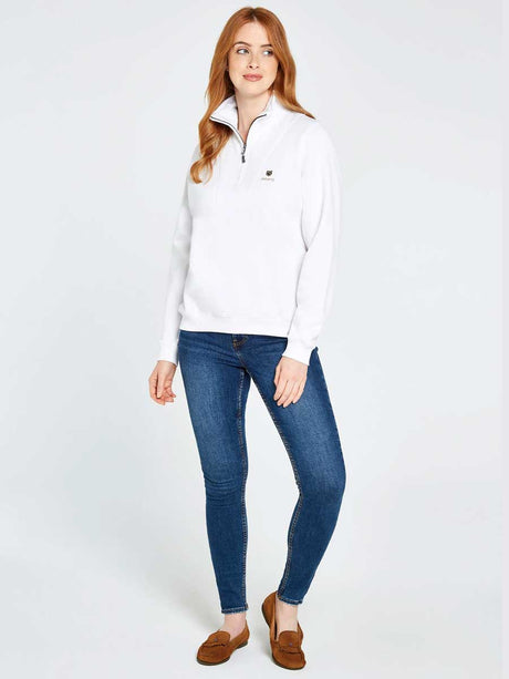 DUBARRY Castlemartyr 1/4 Zip Neck Sweater - Women's - White