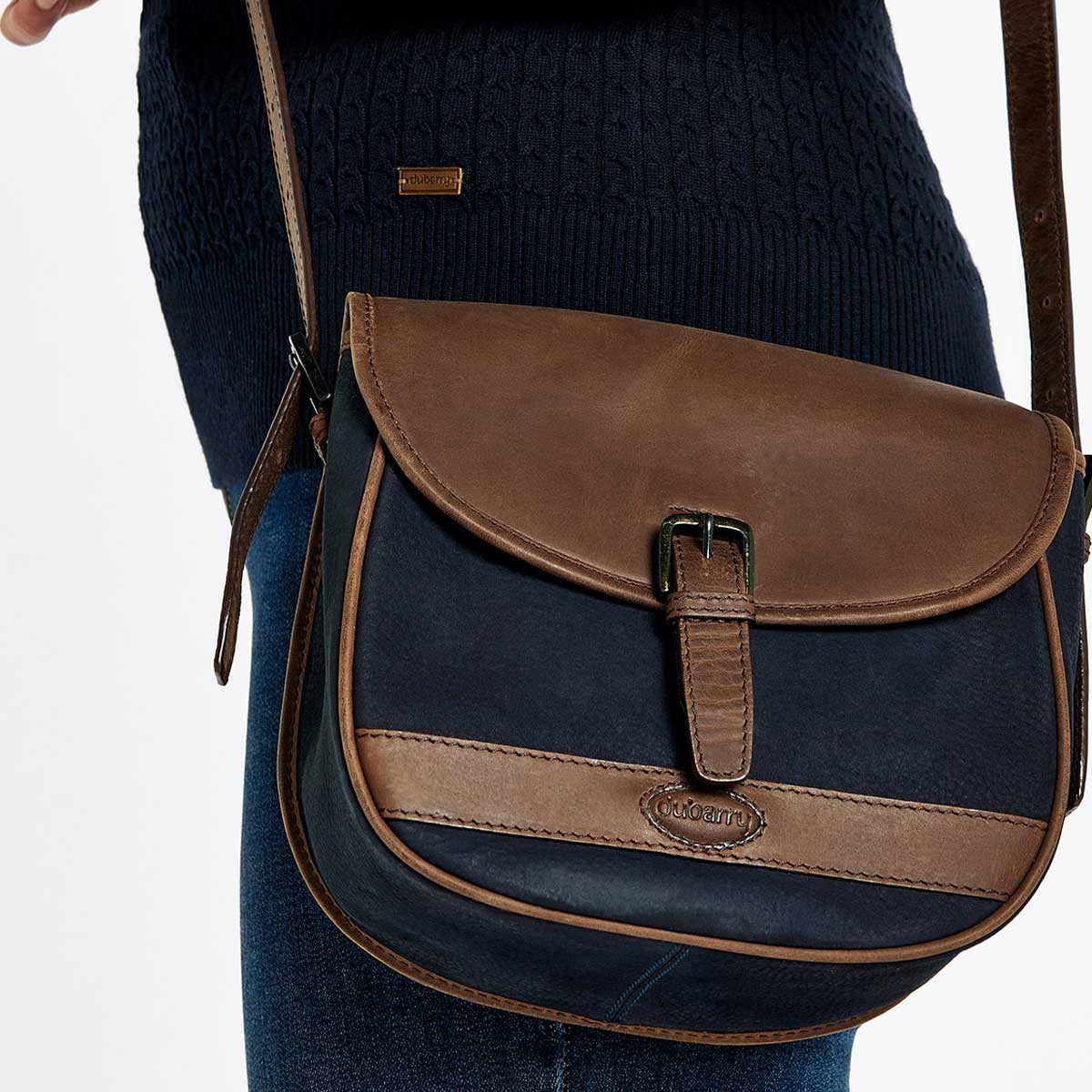 DUBARRY Clara Leather Handbag - Womens - Navy & Brown