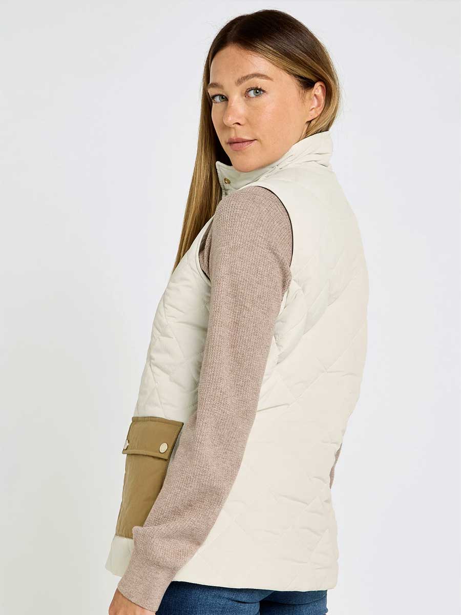 DUBARRY Clashmore Quilted Gilet - Womens - Bone