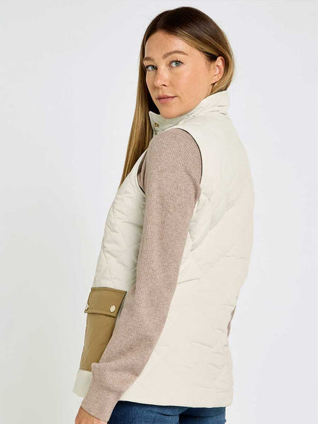 DUBARRY Clashmore Quilted Gilet - Womens - Bone