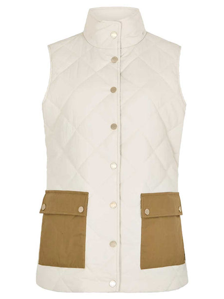 DUBARRY Clashmore Quilted Gilet - Womens - Bone