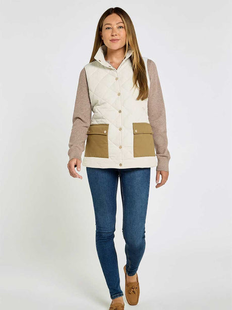 DUBARRY Clashmore Quilted Gilet - Womens - Bone