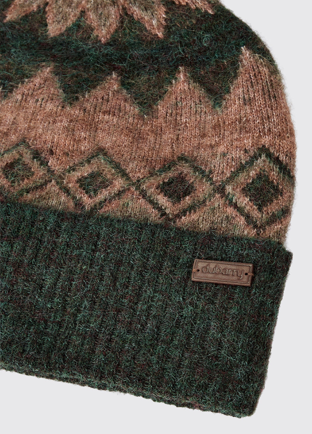 DUBARRY Coolroe Fair Isle Bobble Hat - Olive Multi