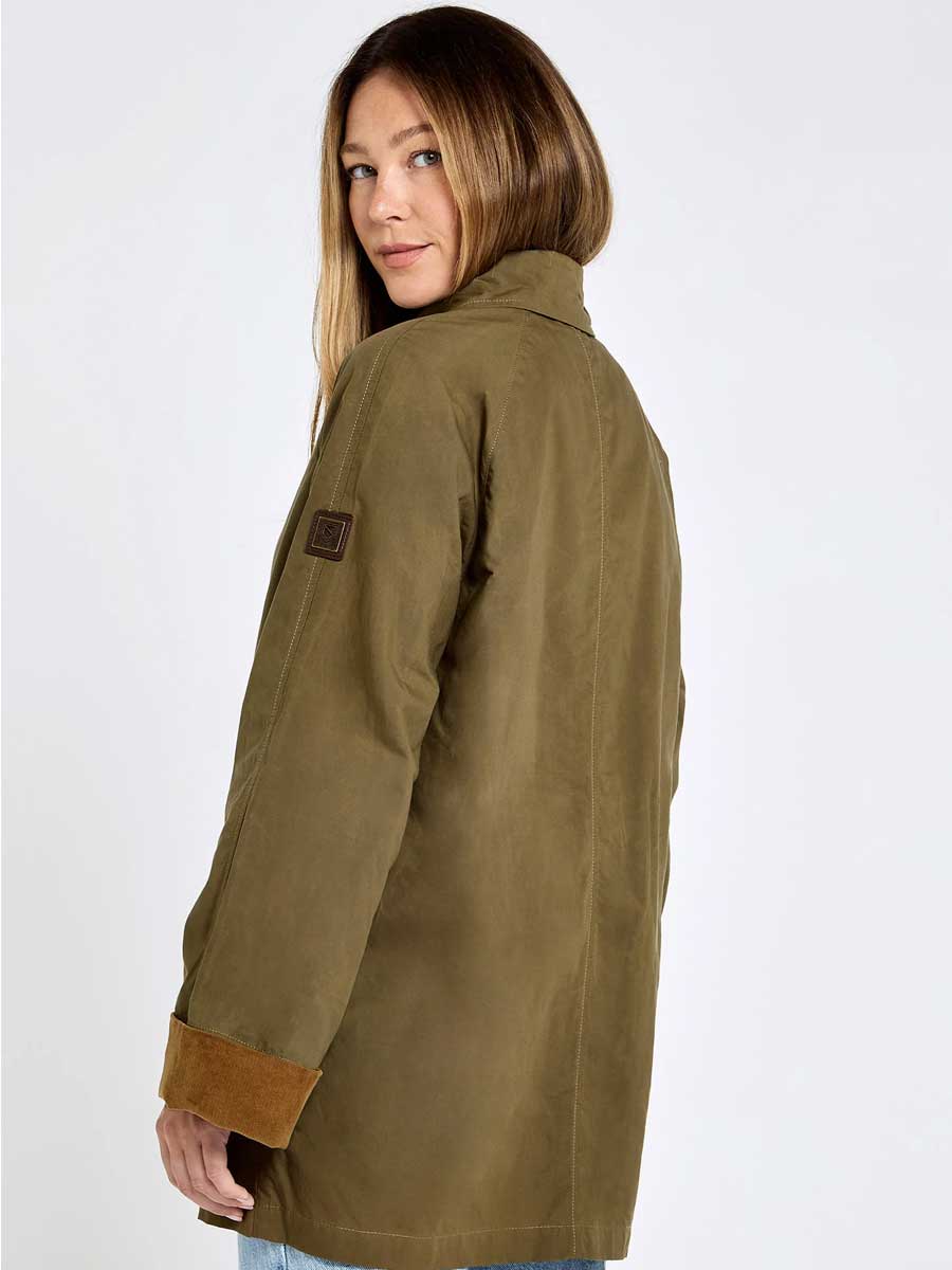 DUBARRY Delaney Wax Cotton Utility Jacket - Womens - Dusky Green

