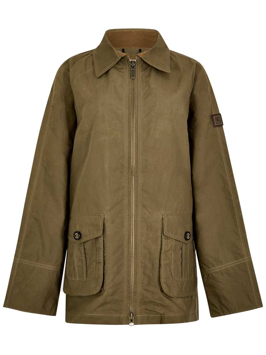 DUBARRY Delaney Wax Cotton Utility Jacket - Womens - Dusky Green

