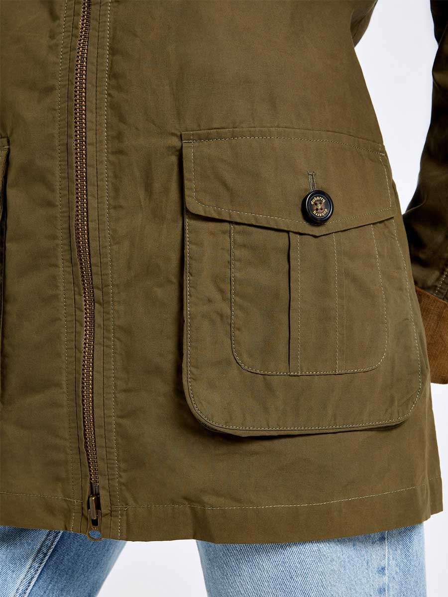 DUBARRY Delaney Wax Cotton Utility Jacket - Womens - Dusky Green