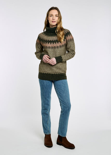 DUBARRY Devlin Fair Isle Jumper - Ladies - Olive Multi