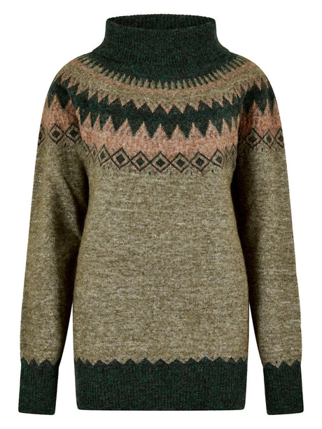 DUBARRY Devlin Fair Isle Jumper - Ladies - Olive Multi