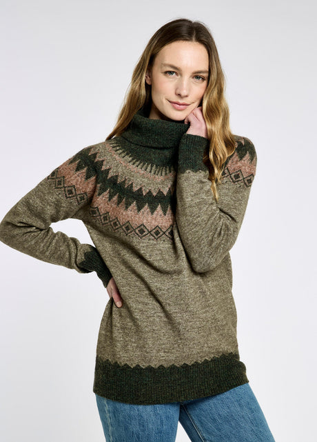 DUBARRY Devlin Fair Isle Jumper - Ladies - Olive Multi