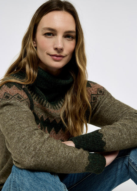 DUBARRY Devlin Fair Isle Jumper - Ladies - Olive Multi