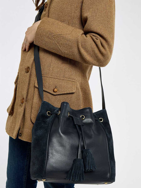DUBARRY Doonbeg Cross-Body Bucket Bag - Navy