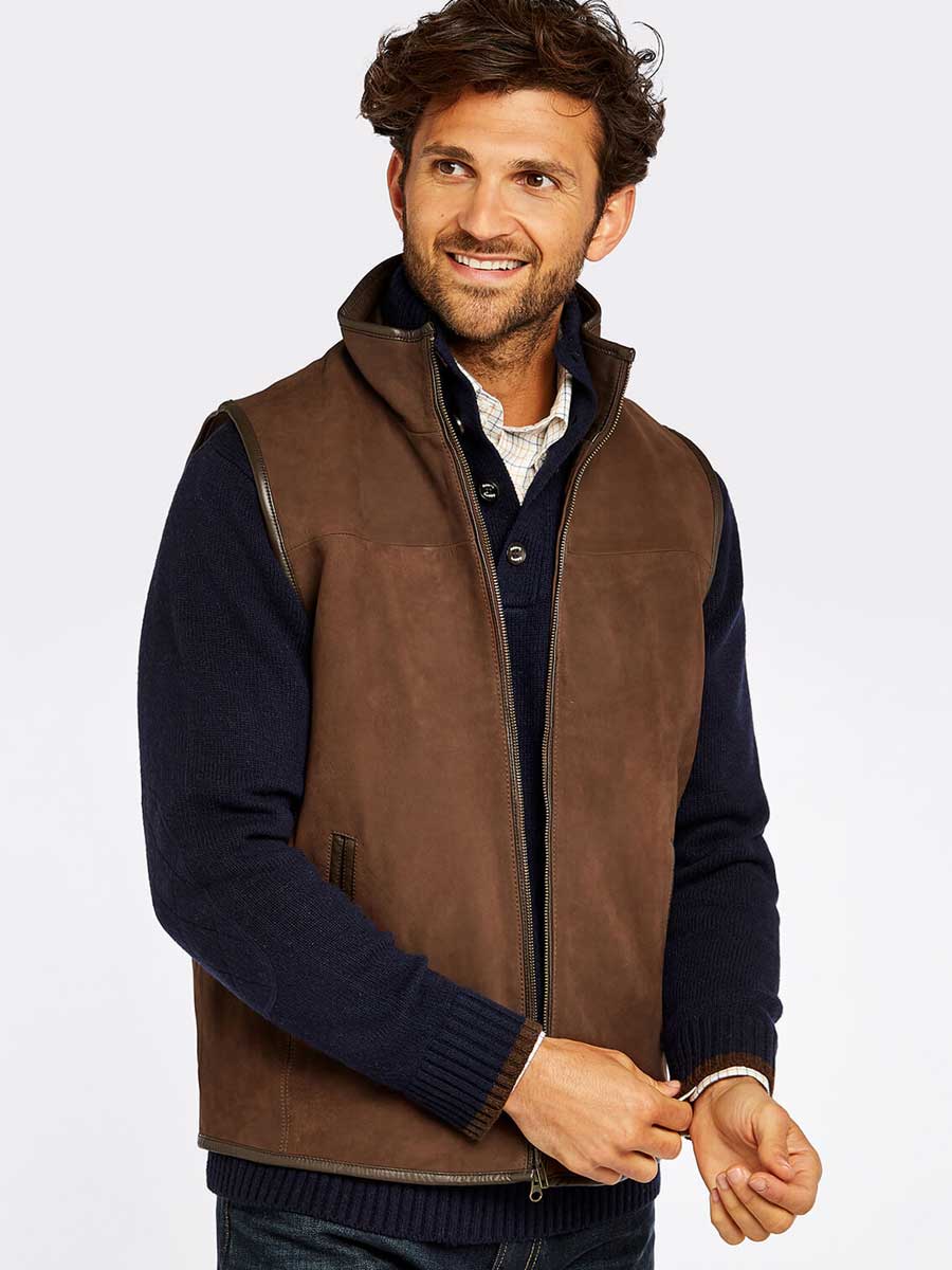 DUBARRY Dunhill Leather Gilet - Mens - Walnut Dubarry