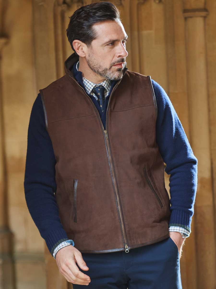 DUBARRY Dunhill Leather Gilet - Mens - Walnut