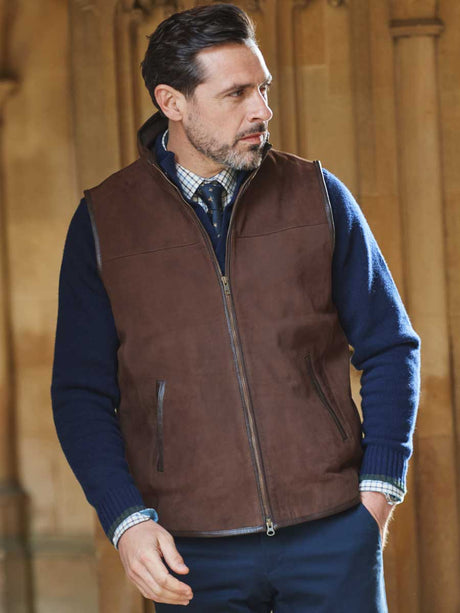 DUBARRY Dunhill Leather Gilet - Mens - Walnut