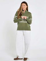 DUBARRY Fonthill Zip Neck Sweater - Womens - Kelp