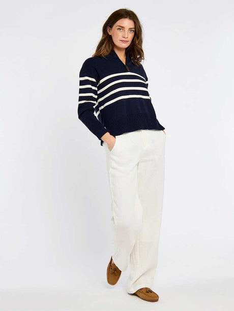 DUBARRY Fonthill Zip Neck Sweater - Womens - Navy