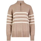 DUBARRY Fonthill Zip Neck Sweater - Womens - Taupe