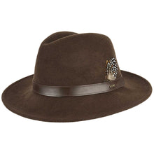 Load image into Gallery viewer, DUBARRY Gallagher Feather Trimmed Felt Fedora Hat - Bourbon
