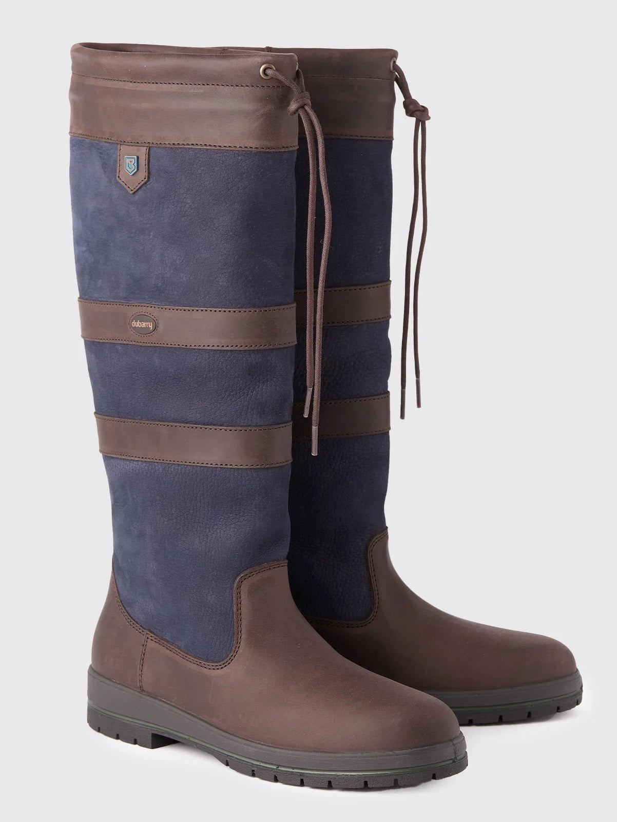 Dubarry Galway Women’s Leather Country Boots - Navy & Brown