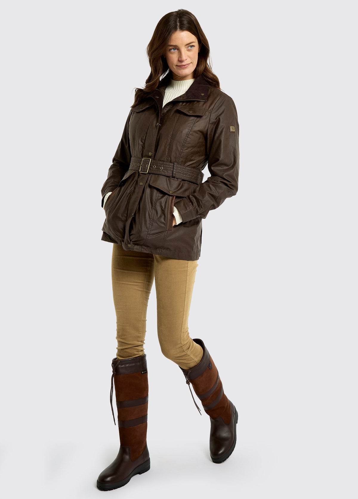 DUBARRY Gandon Belted Waxed Coat - Ladies - Café