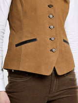 DUBARRY Greville Tailored Leather Waistcoat - Women's - Tan