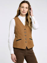 DUBARRY Greville Tailored Leather Waistcoat - Women's - Tan