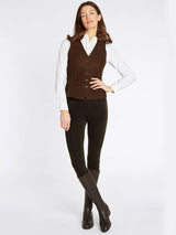 DUBARRY Greville Tailored Leather Waistcoat - Women's - Walnut
