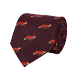 DUBARRY Kavanagh Fox Silk Tie - Men's - Merlot