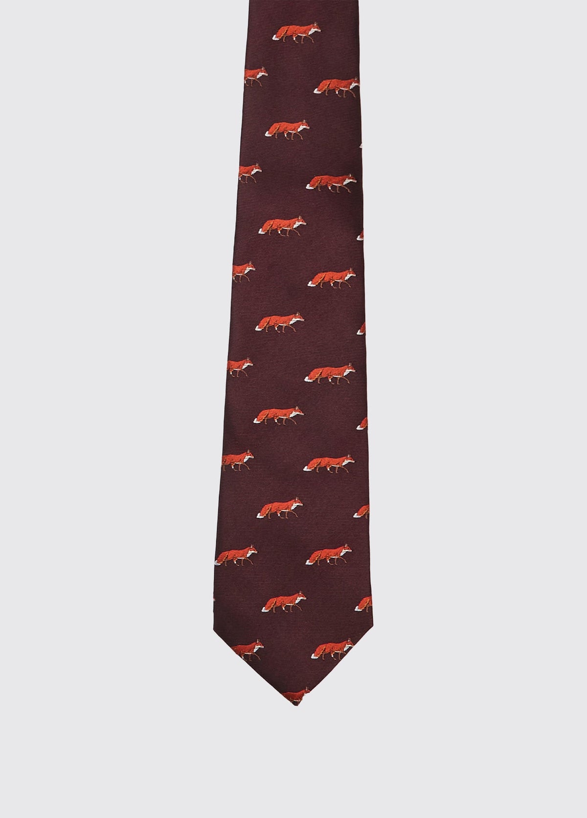 DUBARRY Kavanagh Fox Silk Tie - Men's - Merlot
