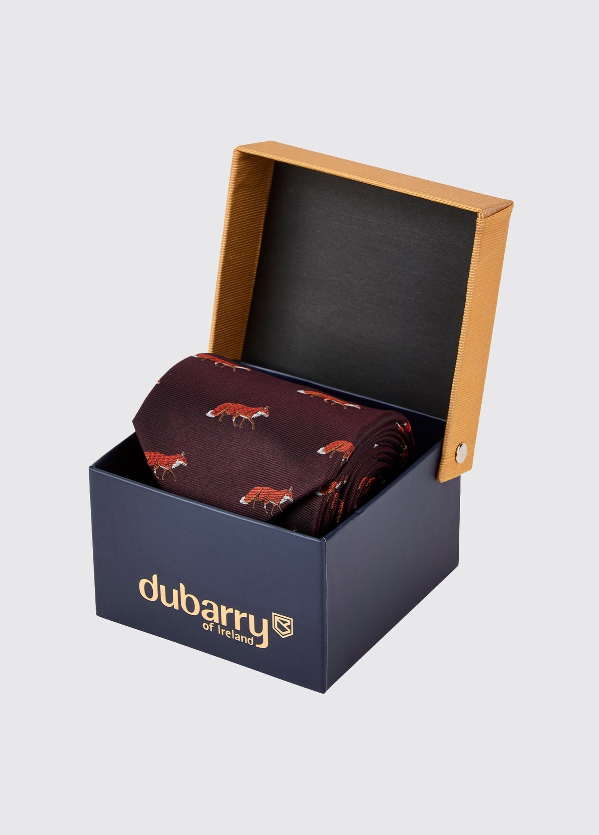 DUBARRY Kavanagh Fox Silk Tie - Men's - Merlot