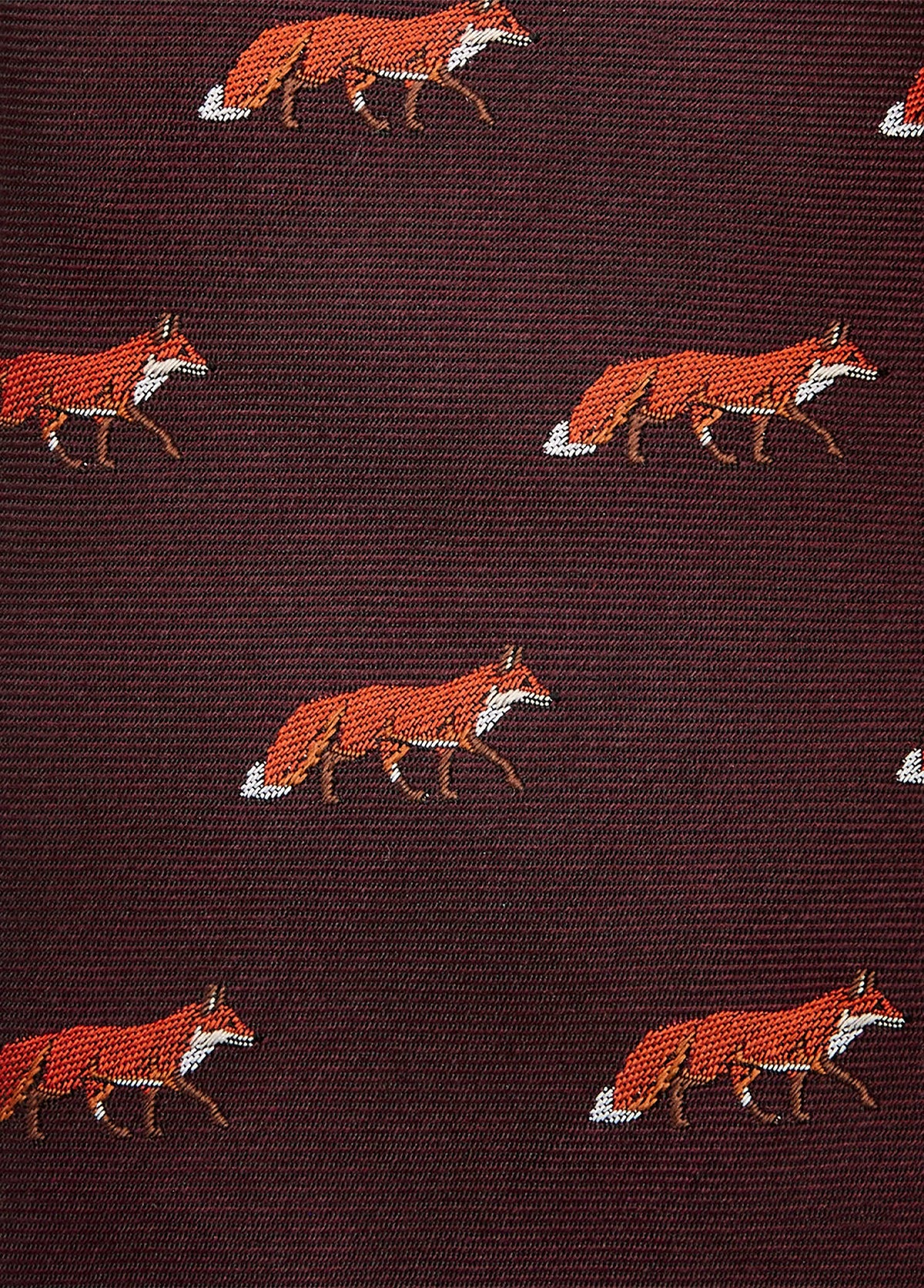 DUBARRY Kavanagh Fox Silk Tie - Men's - Merlot