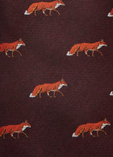 DUBARRY Kavanagh Fox Silk Tie - Men's - Merlot