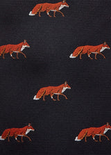 DUBARRY Kavanagh Fox Silk Tie - Men's - Navy