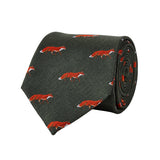 DUBARRY Kavanagh Fox Silk Tie - Men's - Olive