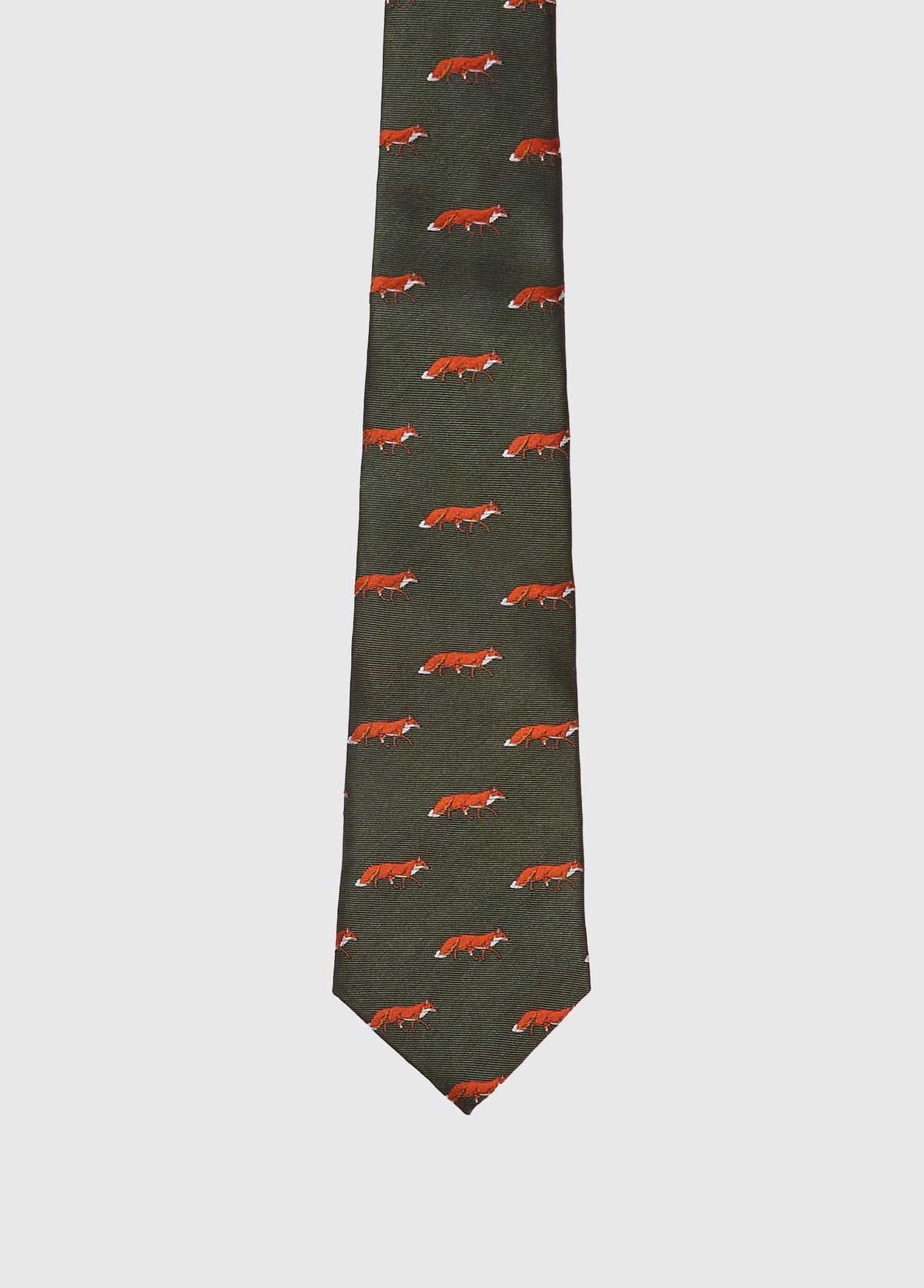 DUBARRY Kavanagh Fox Silk Tie - Men's - Olive