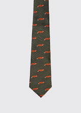 DUBARRY Kavanagh Fox Silk Tie - Men's - Olive