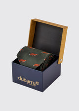 DUBARRY Kavanagh Fox Silk Tie - Men's - Olive